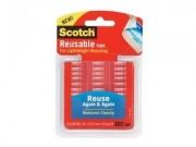 Scotch Reusable Clear Tabs .5 x .5 Pack of 72