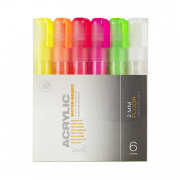 Montana Acrylic Paint Markers Set of 6 Fluorescent Colors 2mm