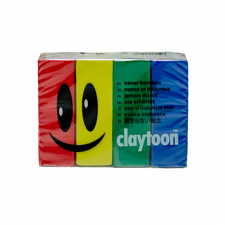 Claytoon Modeling Clay Set Of 4 Primary Colors Art Materials Online