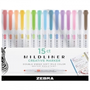 Zebra Mildliner Double Sided Highlighter Set of 15