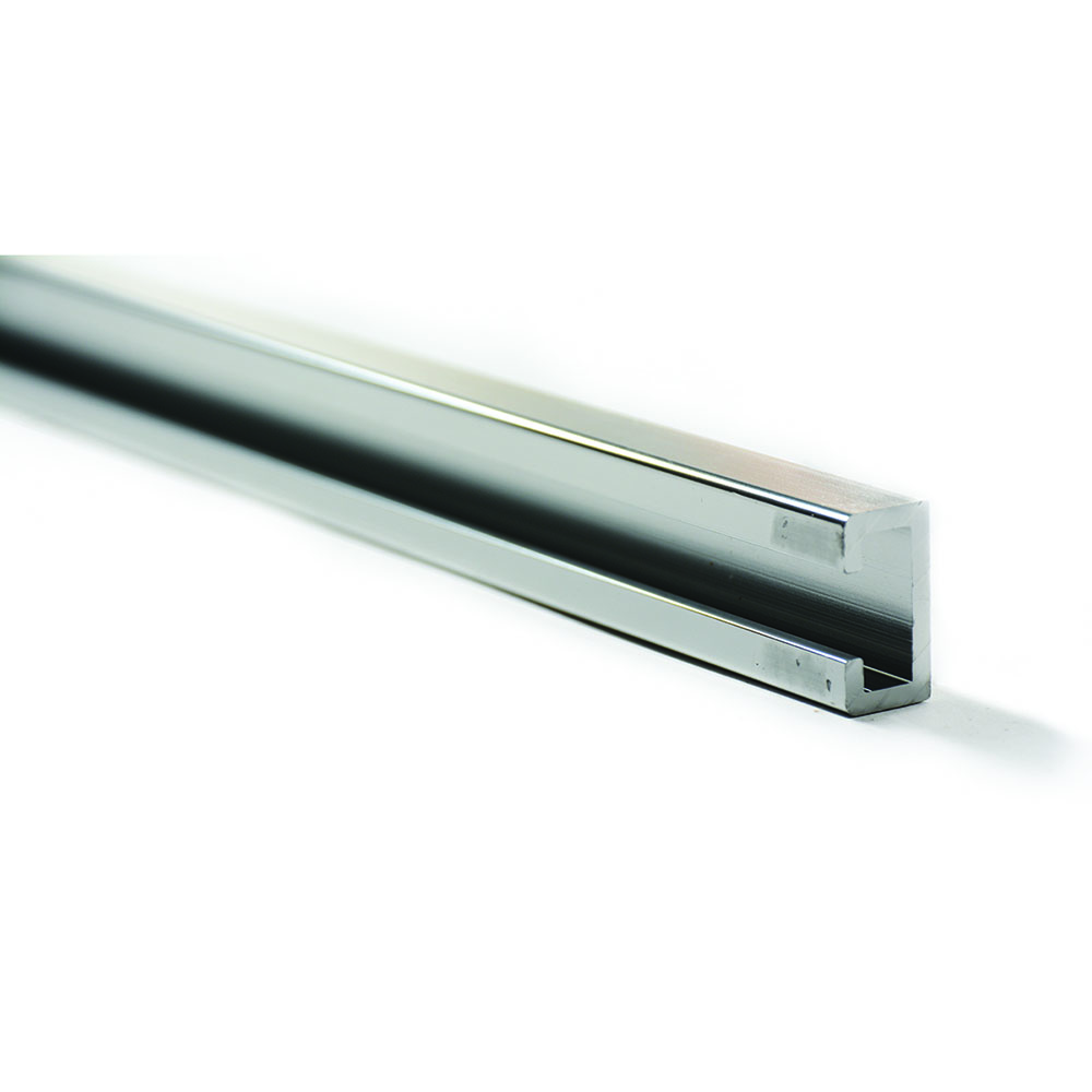 12 ft Bright Aluminum Slide Track Channel