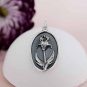 Silver Iris Charm - February Birthflower