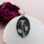 Silver Rose Charm - June Birthflower