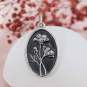 Silver Cosmo Charm - October Birthflower