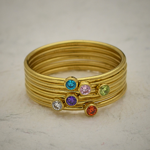 Gold Filled Birthstone Rings