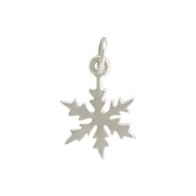  Sterling Silver Snowflake Charm - Christmas Charms 18x10mm