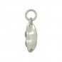 Sterling Silver Two Peas in a Pod Charm - Food Charm 18x4mm