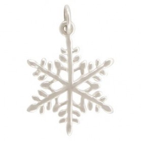 Sterling Silver Snowflake Charm Christmas Charms 24x16mm