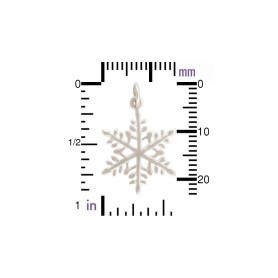 Sterling Silver Snowflake Charm Christmas Charms 24x16mm