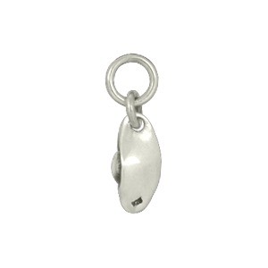 Sterling Silver One Pea in a Pod Charm - Food Charm 15x4mm