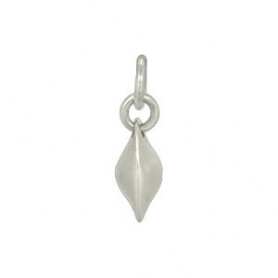 Sterling Silver One Pea in a Pod Charm - Food Charm 15x4mm