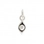 Sterling Silver One Pea in a Pod Charm - Food Charm 15x4mm