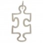 Sterling Silver Puzzle Piece Charm 25x12mm