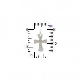 Sterling Silver Celtic Cross Charm 16x9mm