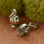  Sterling Silver Poppy Charm - Poppy Pod 13x5mm