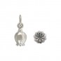  Sterling Silver Poppy Charm - Poppy Pod 13x5mm