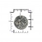 Sterling Silver Ancient Coin Charm - Lion Head 24x20mm