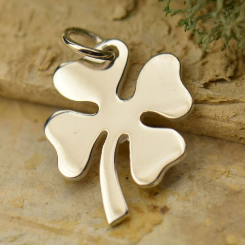 Sterling Silver Four Leaf Clover Charm 19x12mm - Product Details | Nina