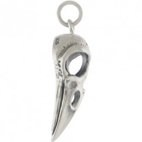 Sterling Silver Bird Skull Charm - Large 27x10mm