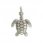  Sterling Silver Sea Turtle Charm - Beach Charm 18x12mm