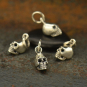 Sterling Silver Skull Charm - Mini 13x5mm