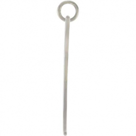 Sterling Silver Crescent Moon Pendant 31x15mm