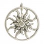 Sterling Silver Sun Pendant - Openwork 23x20mm