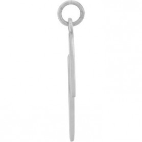 Sterling Silver Lightning Bolt Charm - Flat 25x3mm