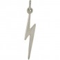 Sterling Silver Lightning Bolt Charm - Flat 25x3mm