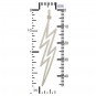 Sterling Silver Lightning Bolt Charm - Openwork 46x10mm