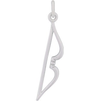 Sterling Silver Bow Charm - Sports Charms 30x2mm