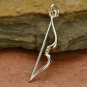 Sterling Silver Bow Charm - Sports Charms 30x2mm