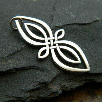 Sterling Silver Celtic Knot Charm - Infinity 35x16mm