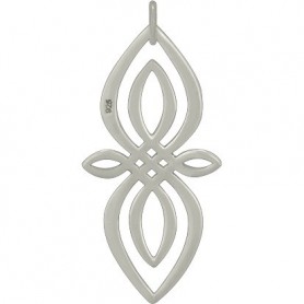 Sterling Silver Celtic Knot Charm - Infinity 35x16mm