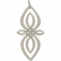 Sterling Silver Celtic Knot Charm - Infinity 35x16mm