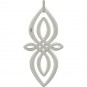 Sterling Silver Celtic Knot Charm - Infinity 35x16mm