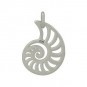 Sterling Silver Nautilus Charm - Openwork 19x12mm