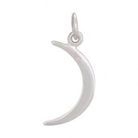 Sterling Silver Moon Charm 22x8mm