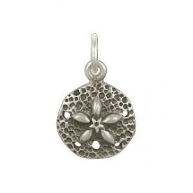 Sterling Silver Sand Dollar Charm 7x10mm