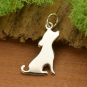  Sterling Silver Dog Charm - Pet Charm 21x11mm