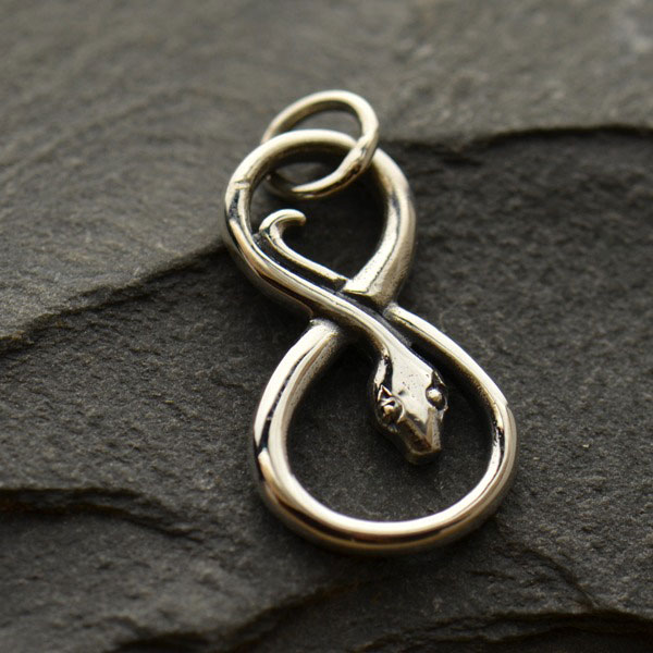 Sterling Silver Infinity Snake Charm