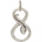 Sterling Silver Infinity Snake Charm 21x10mm