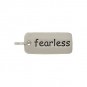 Sterling Silver Word Charm - Fearless 18x7mm