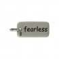 Sterling Silver Word Charm - Fearless 18x7mm