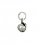 Sterling Silver Apple Charm - Food Charm 12x6mm