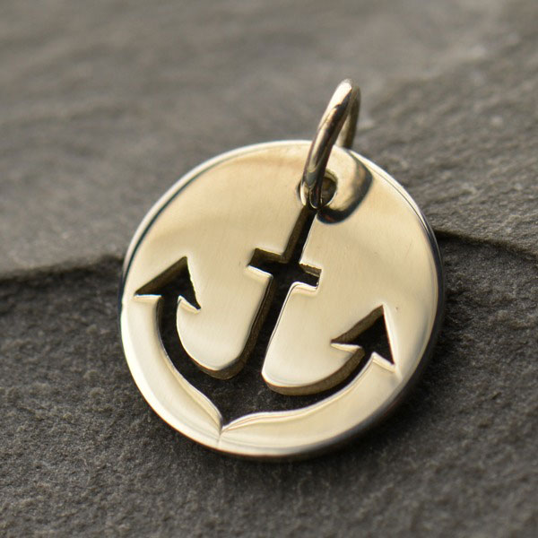 Sterling Silver 35mm Anchor 3D with 7.5 Charm Bracelet Jewels Obsession Anchor 3D Pendant 