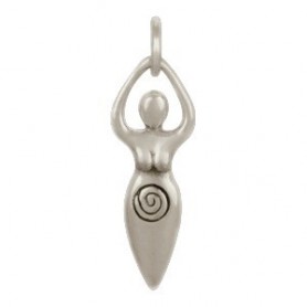 Sterling Silver Fertility Goddess Charm Moon Goddess Charm