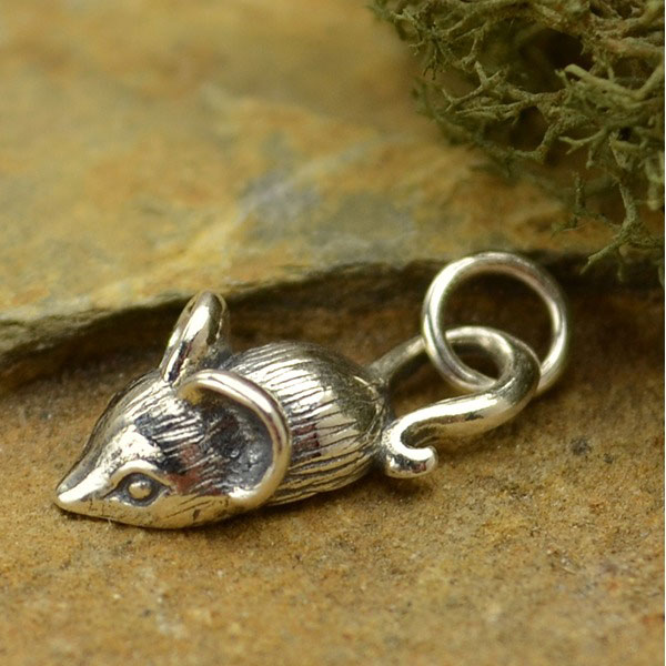 Sterling Silver Mouse Charm - Animal Charms