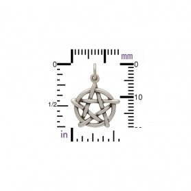 Sterling Silver Pentagram Charm 20x15mm