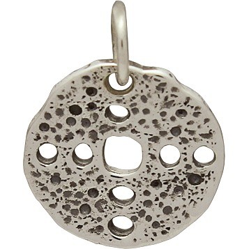 Sterling Silver Ancient Coin Charm - with Holes 16x12mm